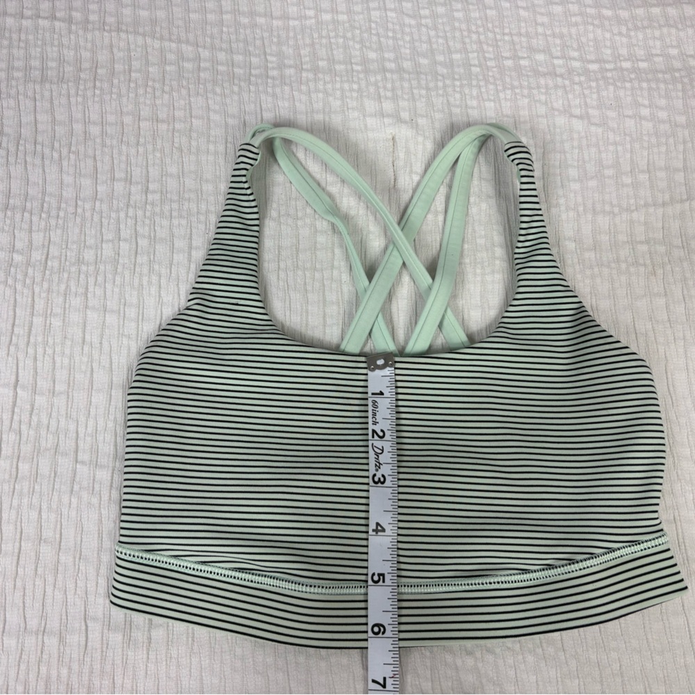 lululemon athletica Striped Sports Bra - Mint and Black - Picture 5 of 6